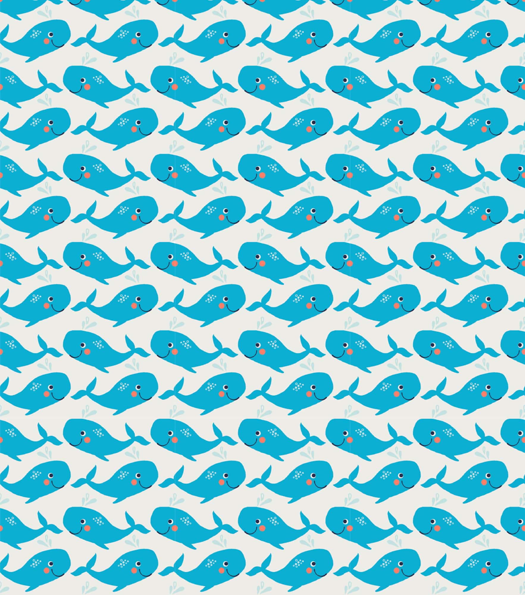 Springs Creative Love the Sea Whale Cotton Fabric